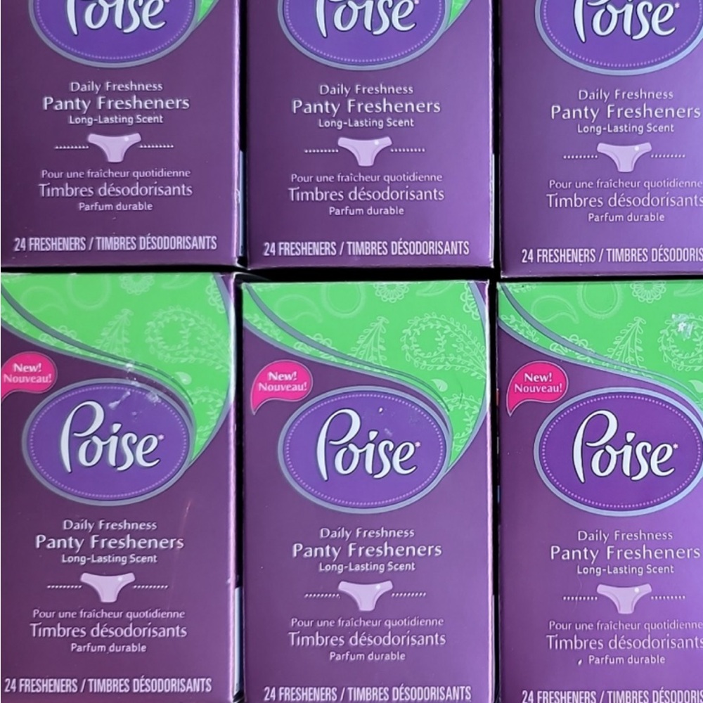 Lot of 6 Boxes Poise Daily Freshness Panty Fresheners